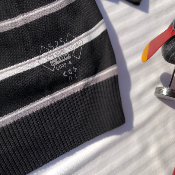 Esprit Striped Black/Gray Pullover Sweater - Picture 4 of 8